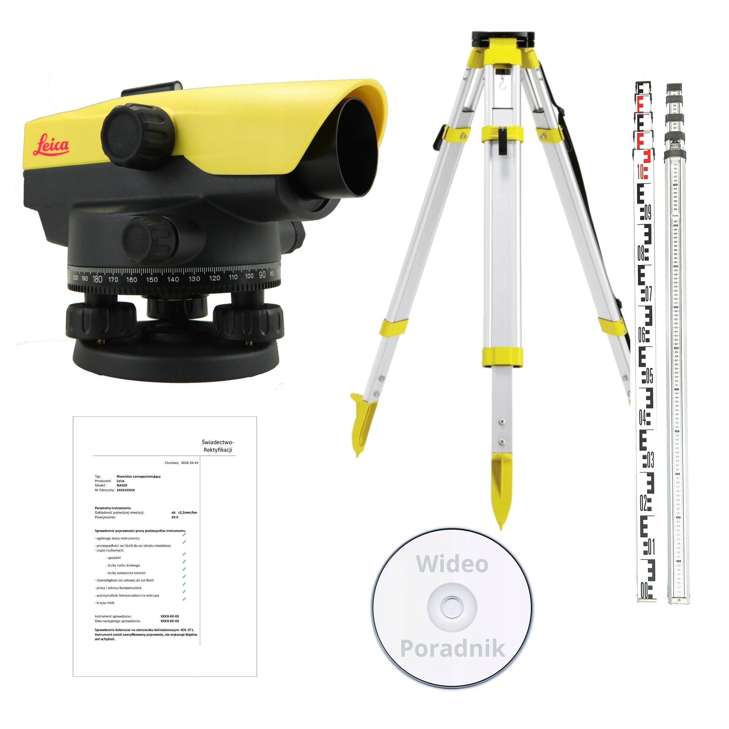 Leica NA520 optická vodováha 100 m IP54